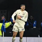 Matias Fernandez-Pardo buteur lors de Rennes-Lille en Ligue 1 J26
