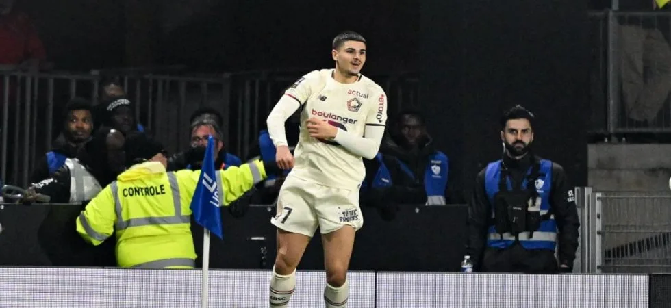 Matias Fernandez-Pardo buteur lors de Rennes-Lille en Ligue 1 J26