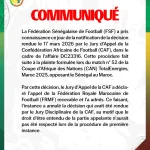 Communique officiel de la Federation Senegalaise de Football apres la decision de la CAF sur la CAN 2025