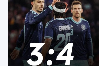 Florian Wirtz célèbre la victoire de l'Allemagne 4-3 contre la Suisse amical mars 2026