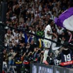 Viniícius Jr célèbre au Bernabéu lors de Real Madrid 3-2 Atlético Madrid La Liga
