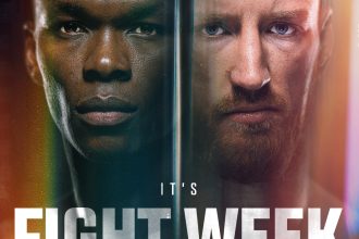 UFC Seattle Fight Night Adesanya vs Pyfer affiche mars 2026