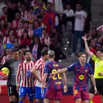 Action de jeu lors d'Atlético Madrid contre Barcelone en LaLiga J30, 4 avril 2026