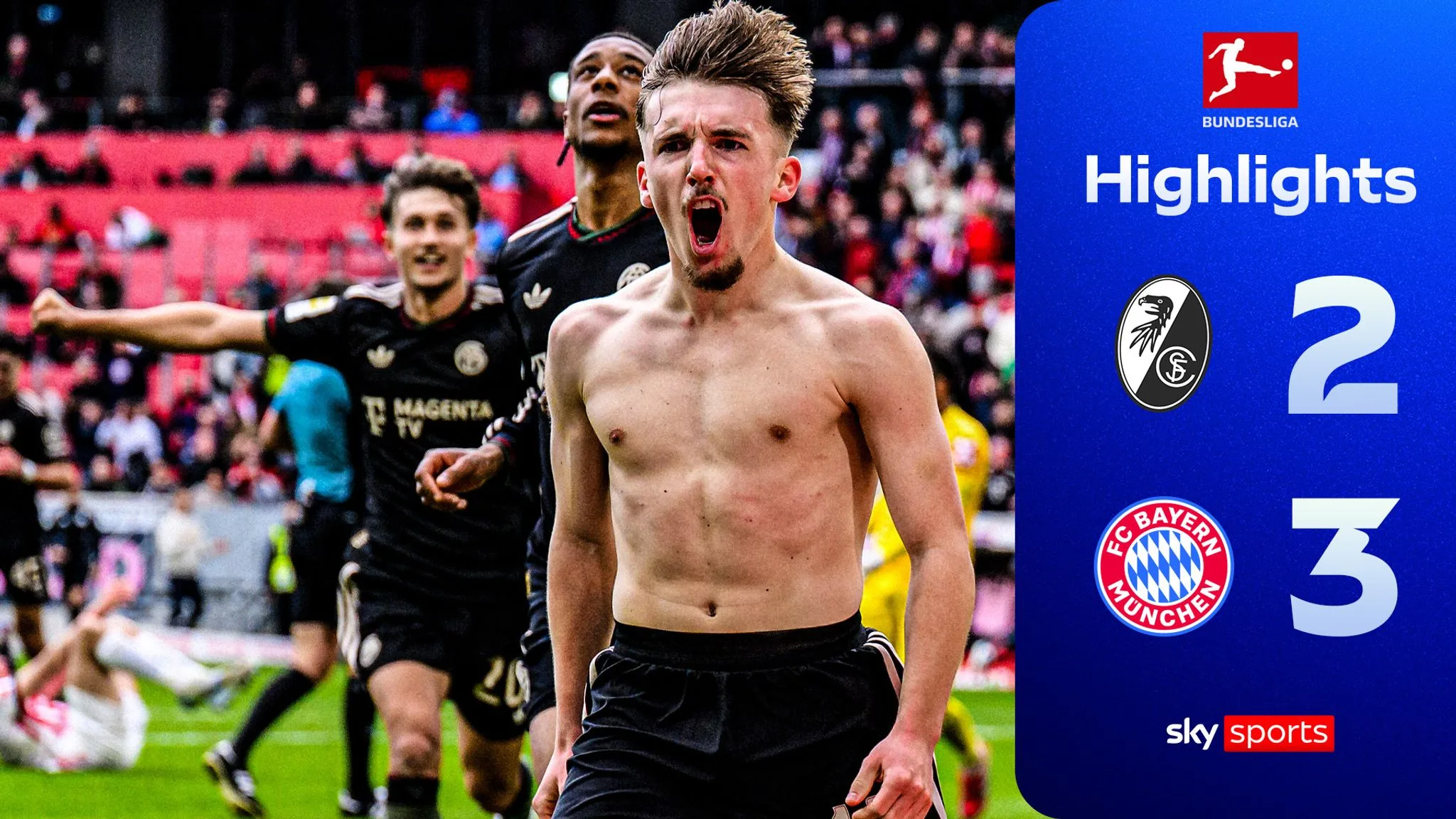 Bundesliga journée 28 - Bayern Munich 3-2 Freiburg et Dortmund 2-0 Stuttgart