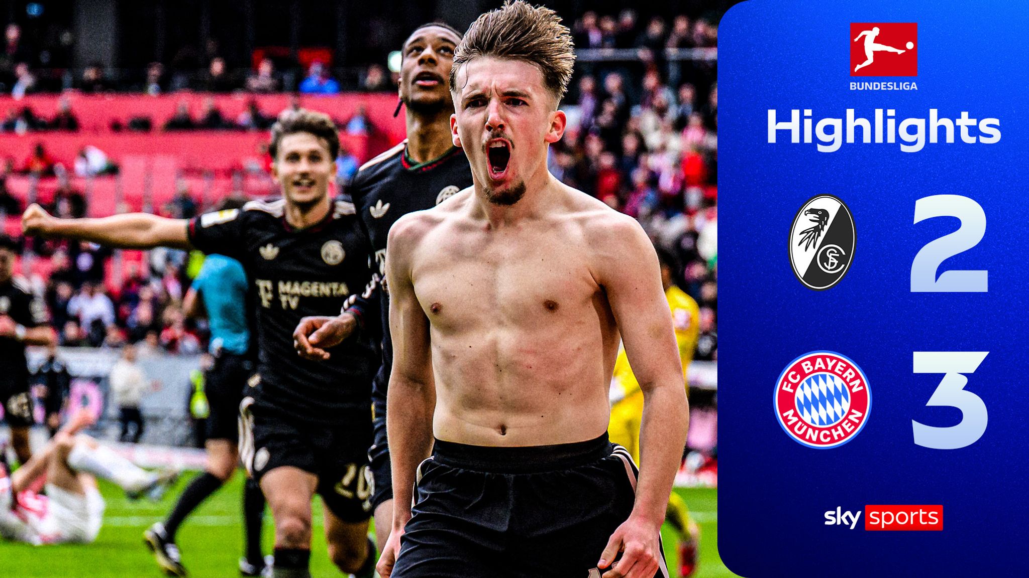 Bundesliga journée 28 - Bayern Munich 3-2 Freiburg et Dortmund 2-0 Stuttgart