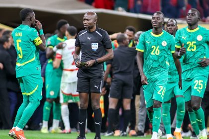Jean-Jacques Ndala arbitre lors de la finale de la CAN 2025