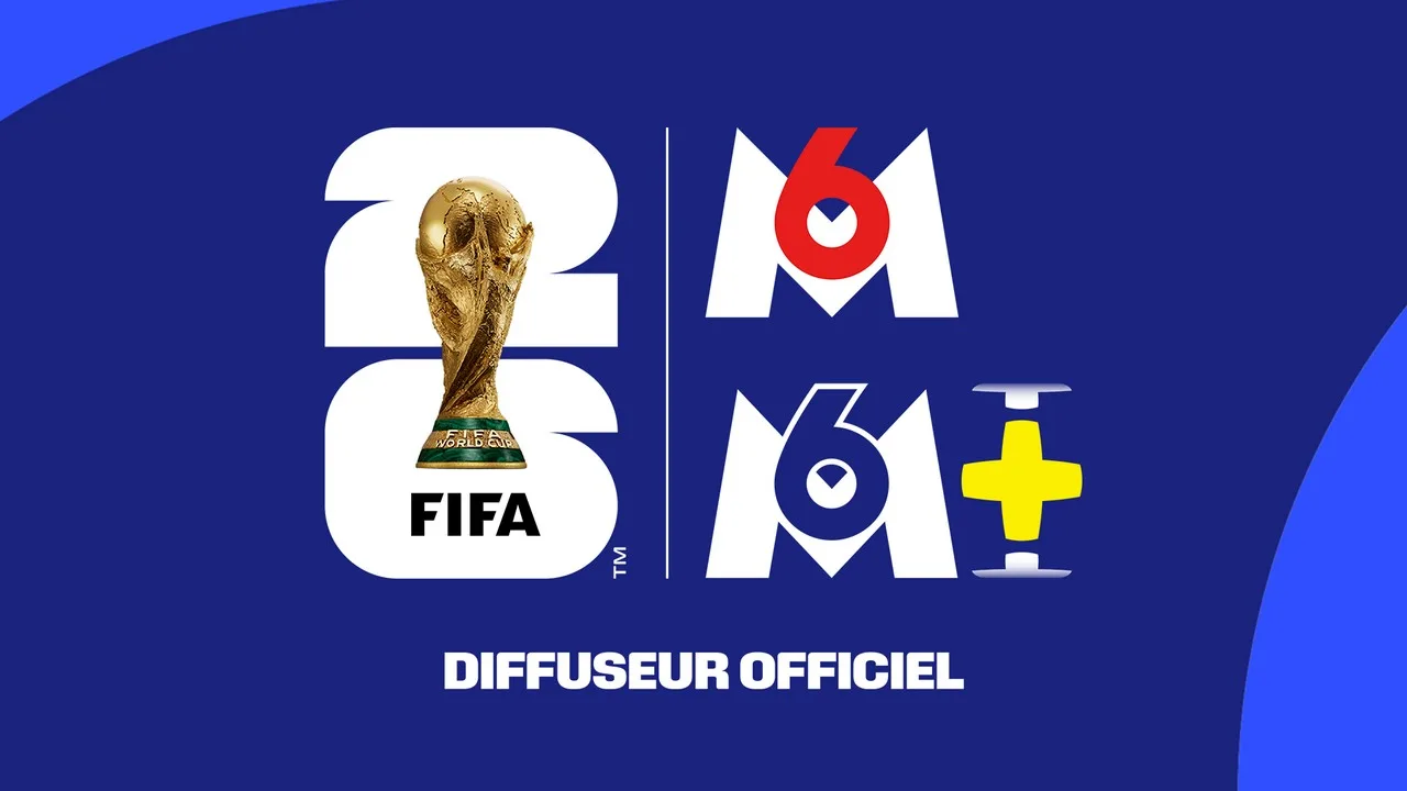 Logo Coupe du Monde 2026 et M6 - programme des matchs en clair