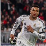 Kylian Mbappé célèbre son but face au Bayern Munich en quart de finale de Ligue des Champions, 15 avril 2026