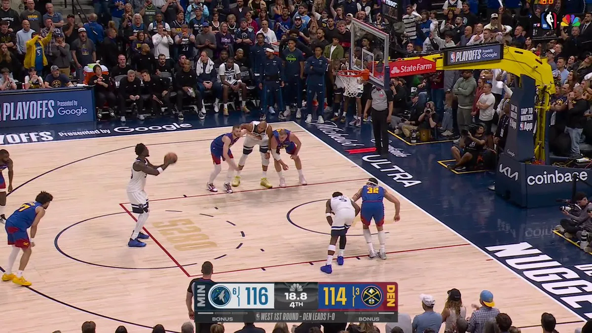 NBA Playoffs 2026 Timberwolves victoire Game 2 sur le parquet des Nuggets