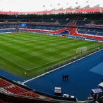 Parc des Princes Paris vu depuis les tribunes avant PSG Bayern Munich Ligue des Champions