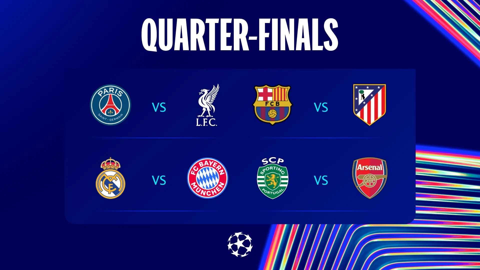 Quarts de finale Ligue des Champions 2025-2026 PSG Liverpool Real Madrid Bayern