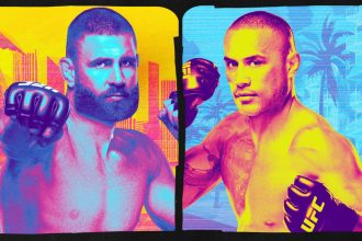 Affiche UFC 327 Prochazka vs Ulberg pour le titre mi-lourd vacant