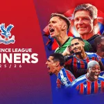 Jean-Philippe Mateta célèbre le titre de Crystal Palace en Ligue Europa Conférence 2026 à Leipzig