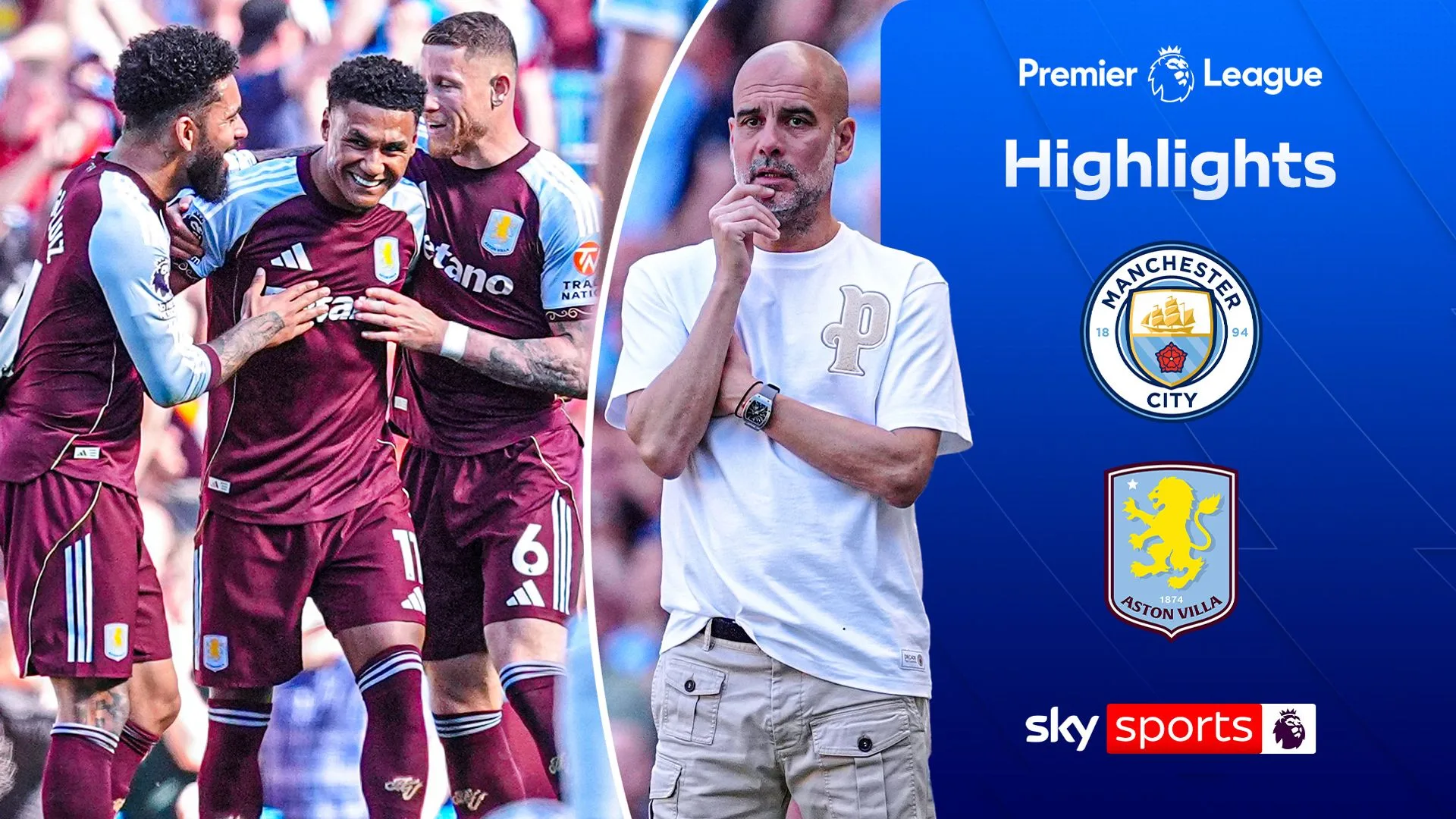 Pep Guardiola lors de Manchester City 1-2 Aston Villa, dernier match à l'Etihad Stadium, Premier League 2026