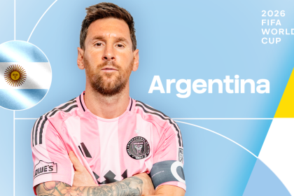 Lionel Messi avec le maillot de l'Argentine, sélectionné pour la Coupe du Monde 2026