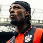 Elye Wahi doublé barrage retour OGC Nice ASSE Ligue 1 29 mai 2026