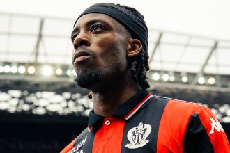 Elye Wahi doublé barrage retour OGC Nice ASSE Ligue 1 29 mai 2026