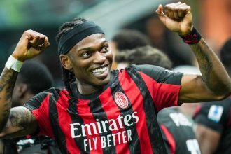 Rafael Leão lors d'un match de l'AC Milan, mercato 2026