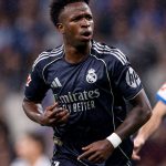 Vinicius Jr célèbre son doublé face à l'Espanyol pour le Real Madrid en Liga