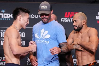 Song Yadong soumet Deiveson Figueiredo guillotine UFC Macao 2026