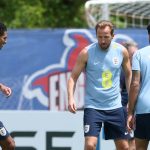 Joueurs de l'Angleterre dont Harry Kane et Jude Bellingham a l'entrainement avant la Coupe du monde 2026