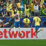 Casemiro célèbre son but lors de Brésil-Japon en Coupe du monde 2026