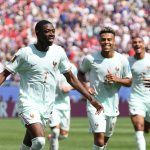 Ousmane Dembélé célèbre son triplé avec Désiré Doué lors de Norvège-France à la Coupe du monde 2026