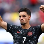 Stephen Eustáquio célèbre son but lors d'Afrique du Sud - Canada à la Coupe du monde 2026