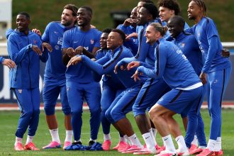 Les joueurs de l'équipe de France avant la Coupe du monde 2026