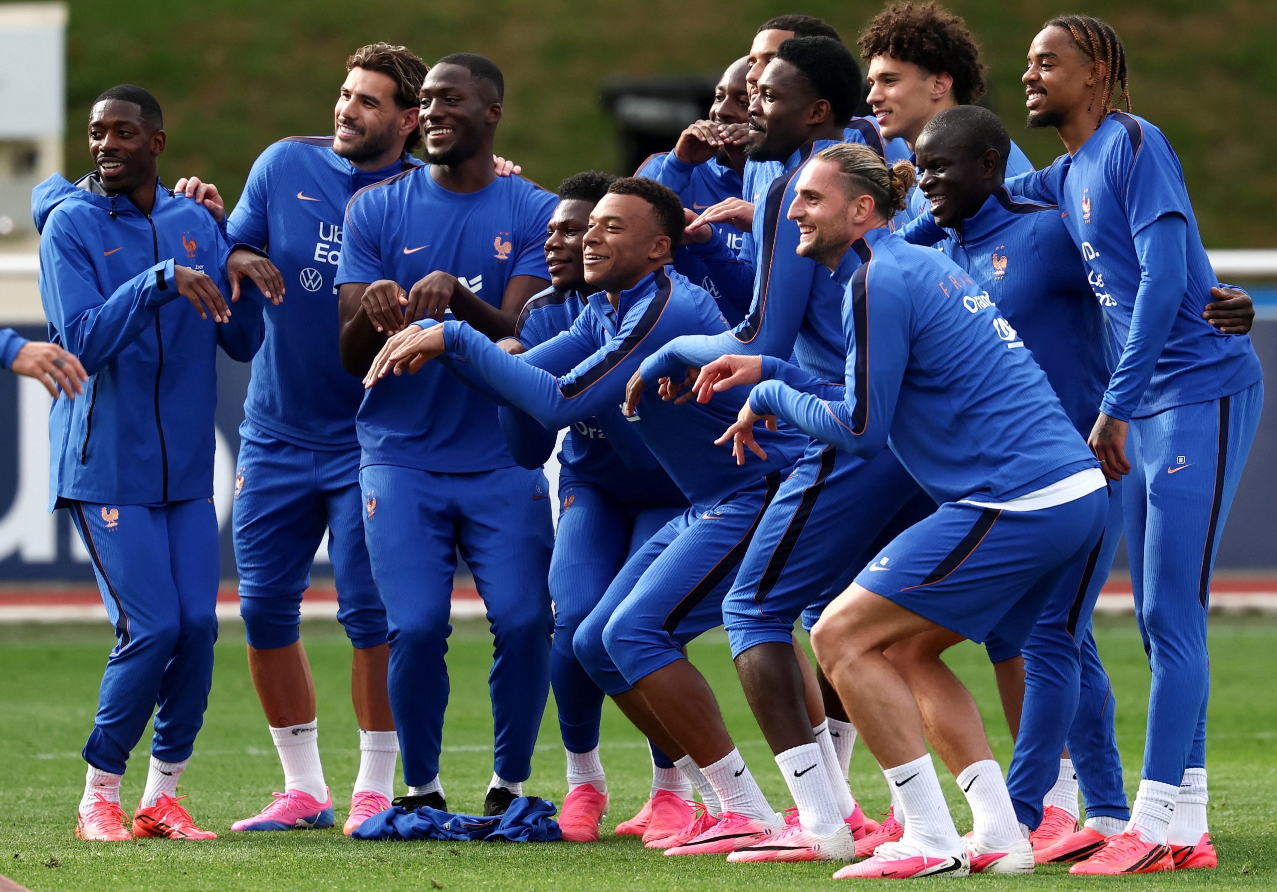Les joueurs de l'équipe de France avant la Coupe du monde 2026