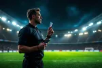 Arbitre sifflant lors d'un match Coupe du Monde avec les nouvelles règles IFAB 2026
