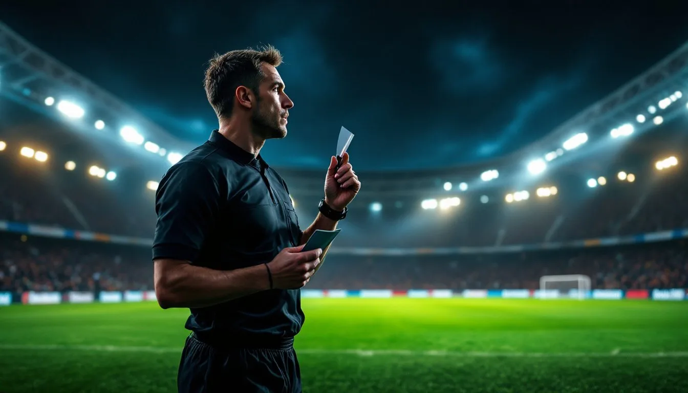 Arbitre sifflant lors d'un match Coupe du Monde avec les nouvelles règles IFAB 2026
