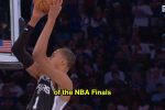 Knicks remontée record NBA Finals Game 4 2026 — Brunson Anunoby Spurs 107-106