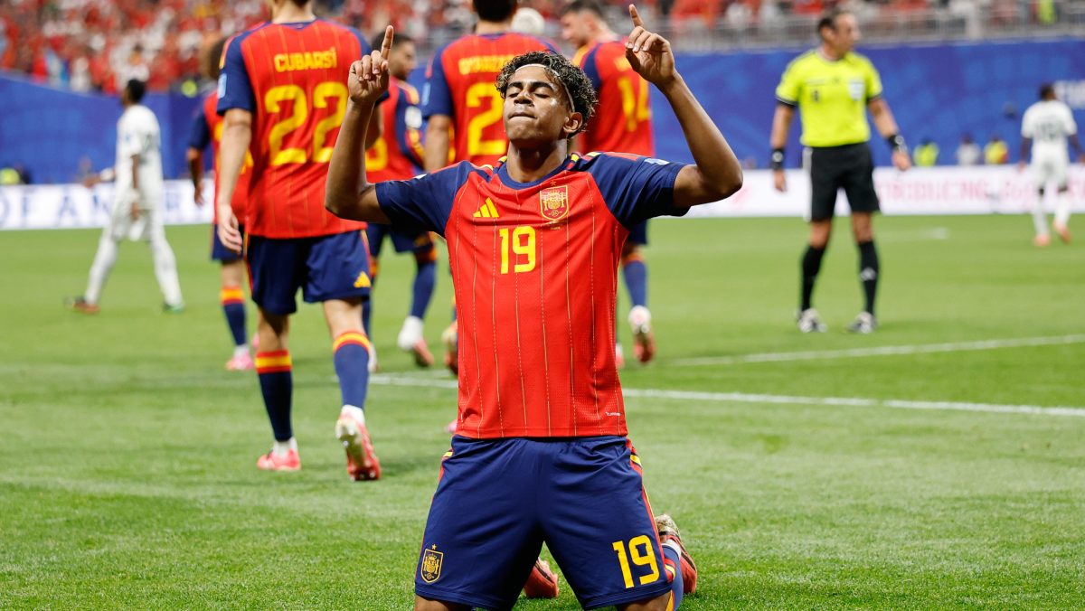 Lamine Yamal célèbre son but pour l’Espagne face à l’Arabie saoudite au Mondial 2026