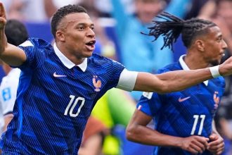 Kylian Mbappé célèbre un but lors de France - Irak 3-0 à la Coupe du monde 2026