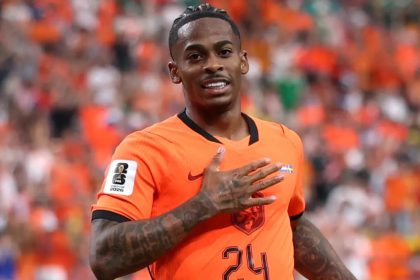 Joueur des Pays-Bas qui celebre lors de la victoire 5-1 face a la Suede au Mondial 2026