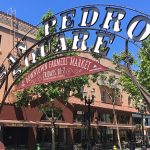 Entrée de San Pedro Square à San José, fan-zone de la Coupe du monde 2026