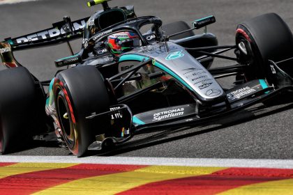 Kimi Antonelli au volant de sa Mercedes lors des qualifications du GP de Belgique 2026 à Spa-Francorchamps