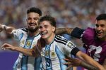 Julián Álvarez célèbre son but décisif lors du quart de finale Argentine-Suisse à la Coupe du Monde 2026