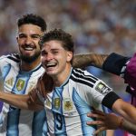 Julián Álvarez célèbre son but décisif lors du quart de finale Argentine-Suisse à la Coupe du Monde 2026