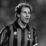 Franco Baresi sous le maillot de l'AC Milan, légende du football italien