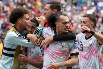 Joueurs belges célèbrent un but contre le Sénégal en Coupe du Monde 2026