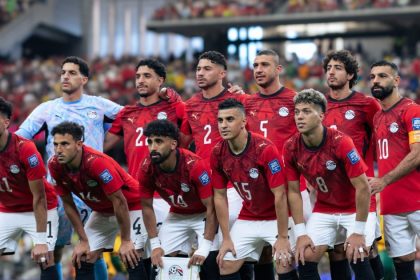 L'équipe d'Égypte alignée avant le match face à l'Australie en 16e de finale de la Coupe du Monde 2026