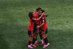 Mikel Oyarzabal célèbre un but avec l'Espagne face à l'Autriche, Coupe du Monde 2026