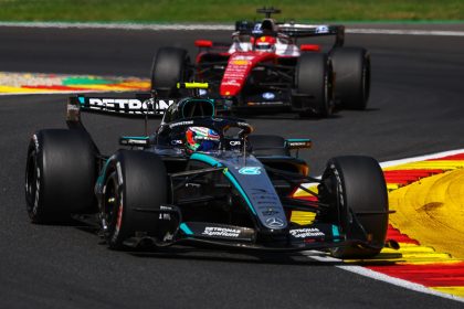 Kimi Antonelli fête sa victoire au Grand Prix de Belgique 2026 à Spa-Francorchamps