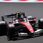 Monoplace Ferrari sur le circuit de Silverstone lors du GP de Grande-Bretagne 2026