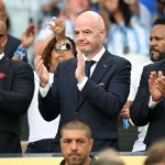 Gianni Infantino aux côtés de dirigeants de l'AFA lors du Mondial 2026