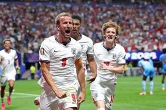 Harry Kane célèbre un but avec l'Angleterre face à la RD Congo au Mondial 2026