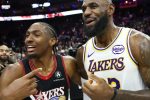 LeBron James et Tyrese Maxey avant son arrivée aux 76ers en NBA