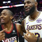 LeBron James et Tyrese Maxey avant son arrivée aux 76ers en NBA